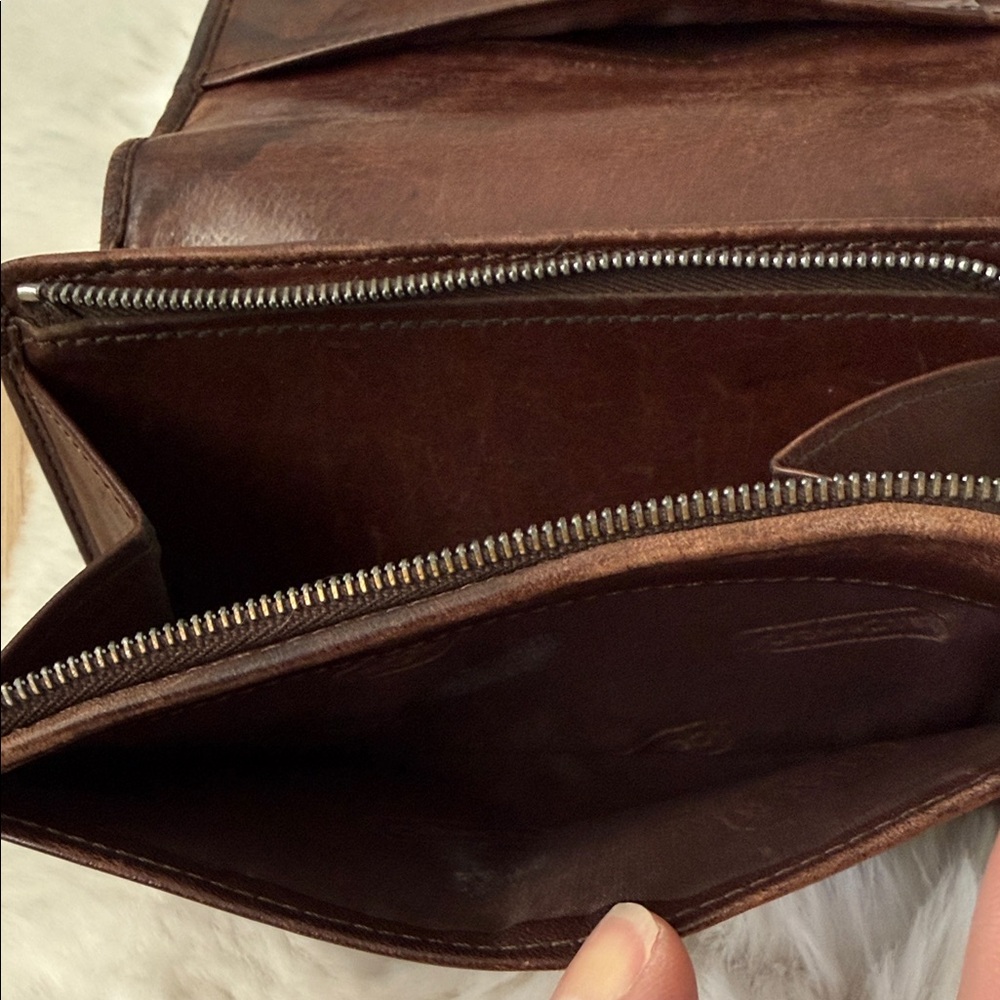 Vintage Y2K Coach Mahogany Brown Leather Billfold Wallet - Picture 11 of 17